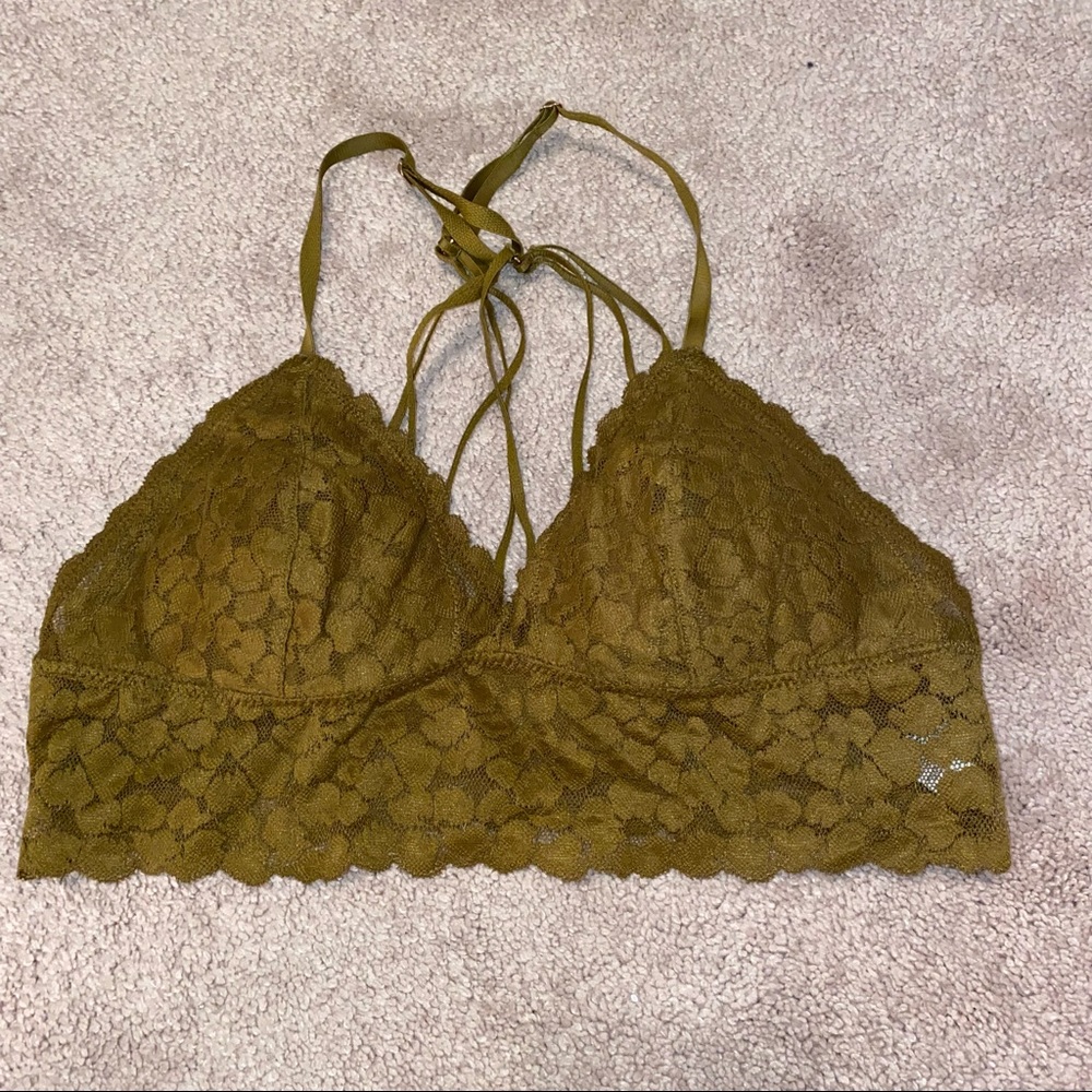Aerie Green Strappy Bralette (Racerback)